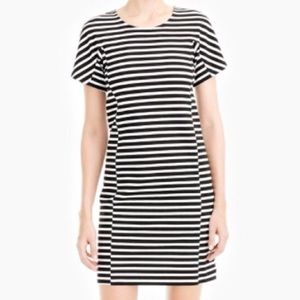Jcrew black and white striped T-shirt dress size s
